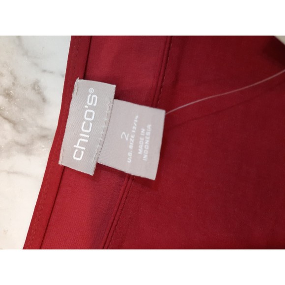 Chico's Drape Sleeve Ladies Top New With Tag Size 2 (12) - Picture 7 of 9